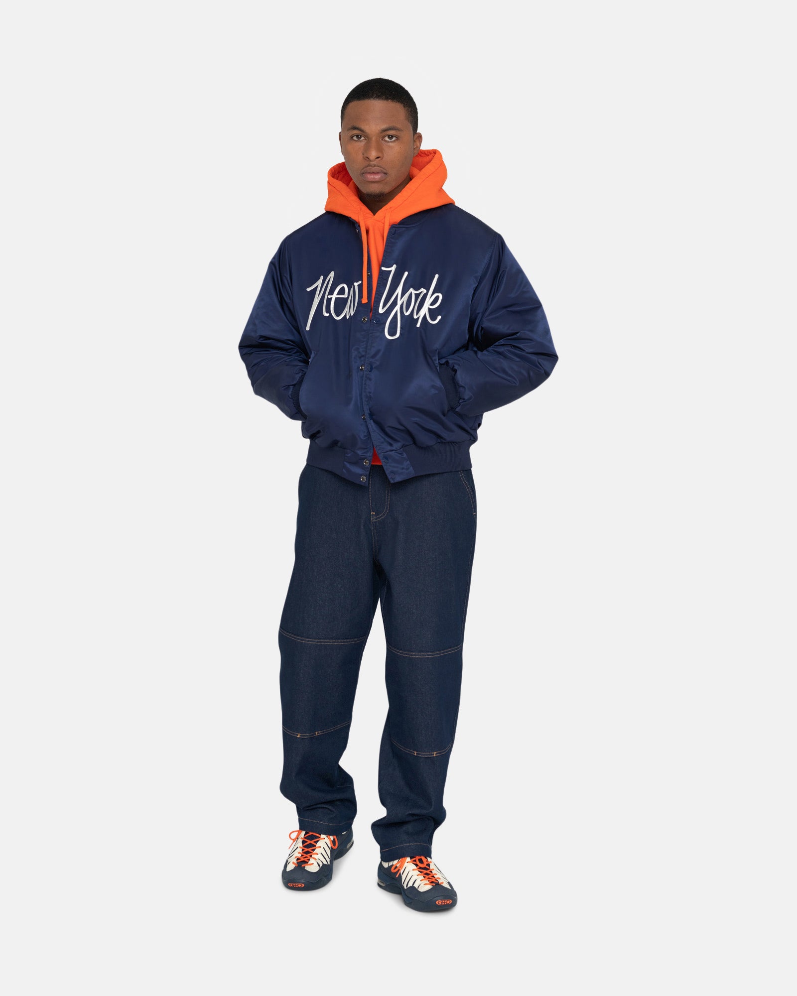 NY CHAPTER SATIN VARSITY JACKET