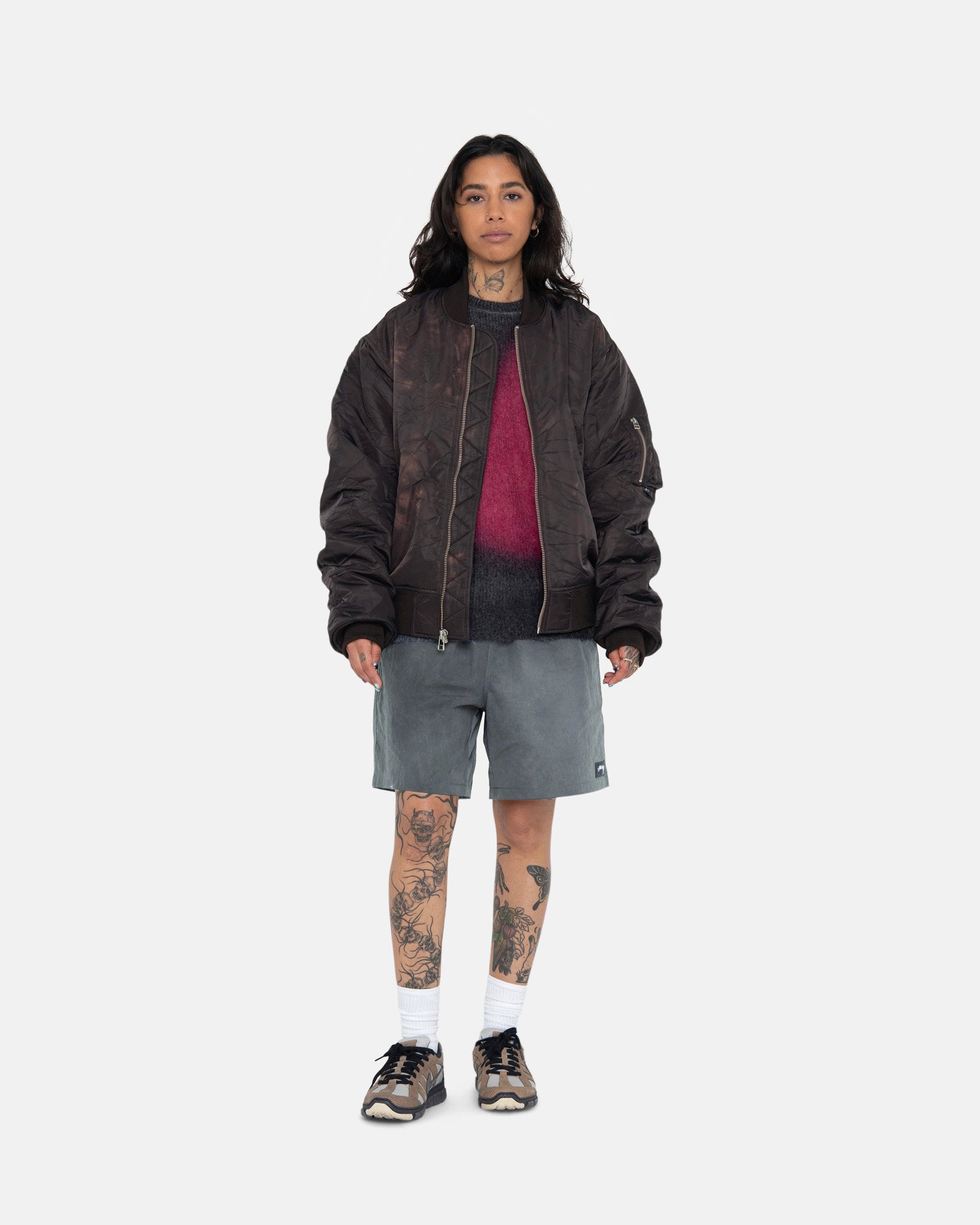 DYED NYLON BOMBER