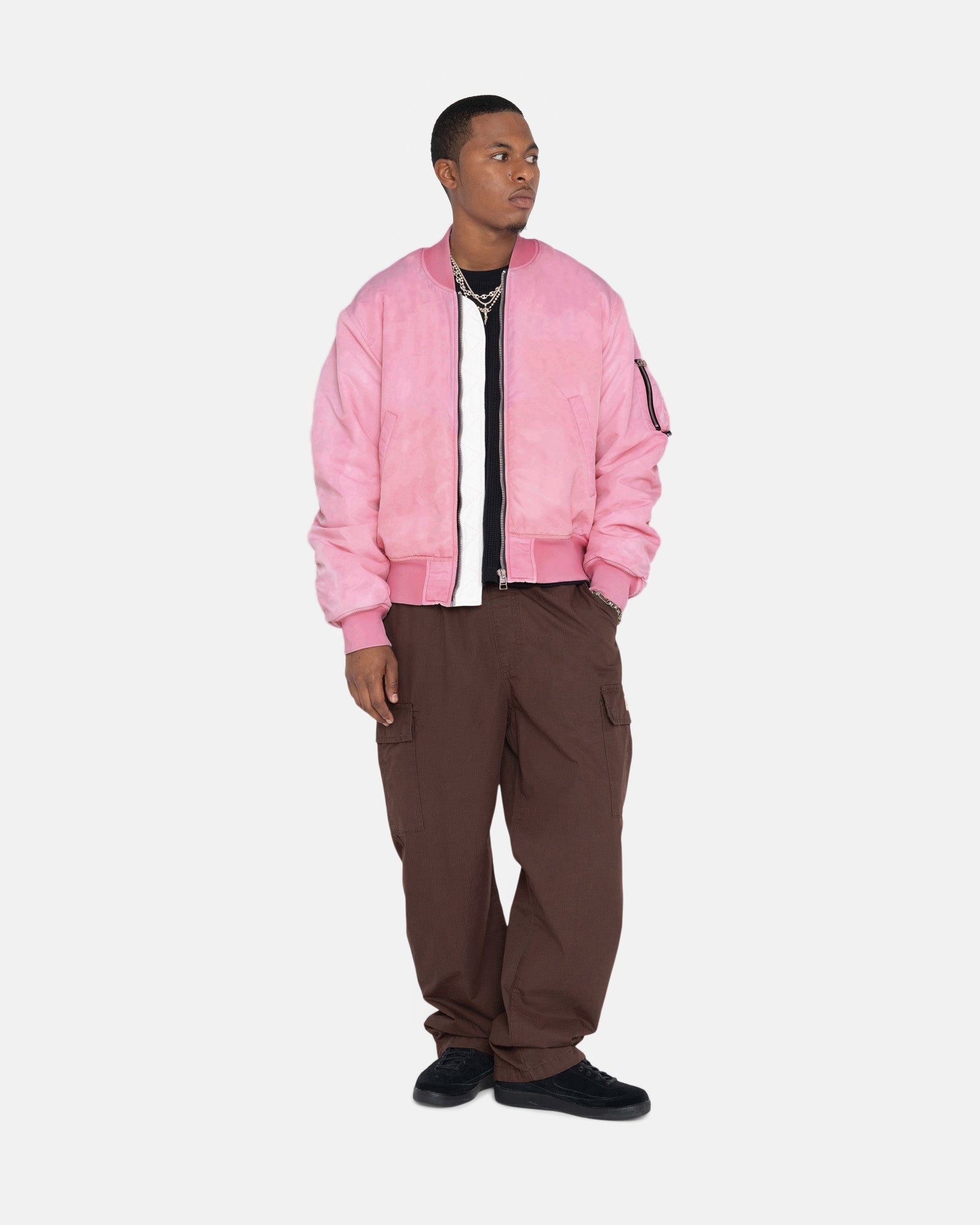 DYED NYLON BOMBER