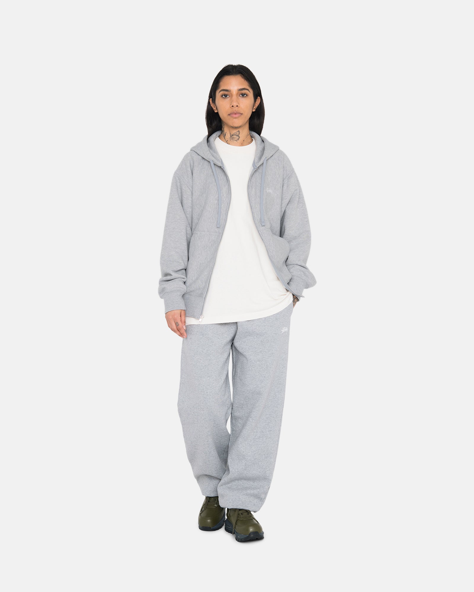 STOCK LOGO ZIP HOODIE