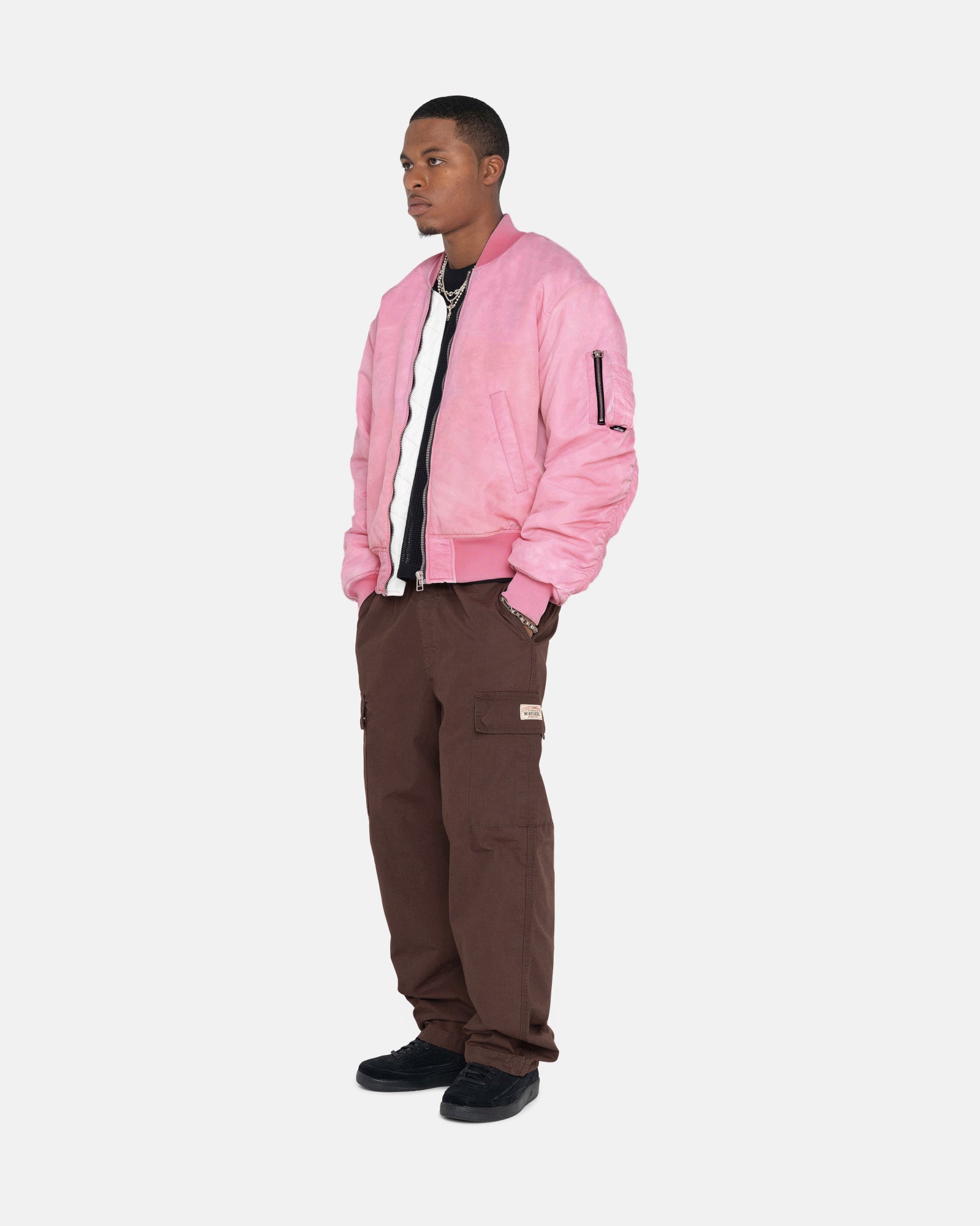 DYED NYLON BOMBER