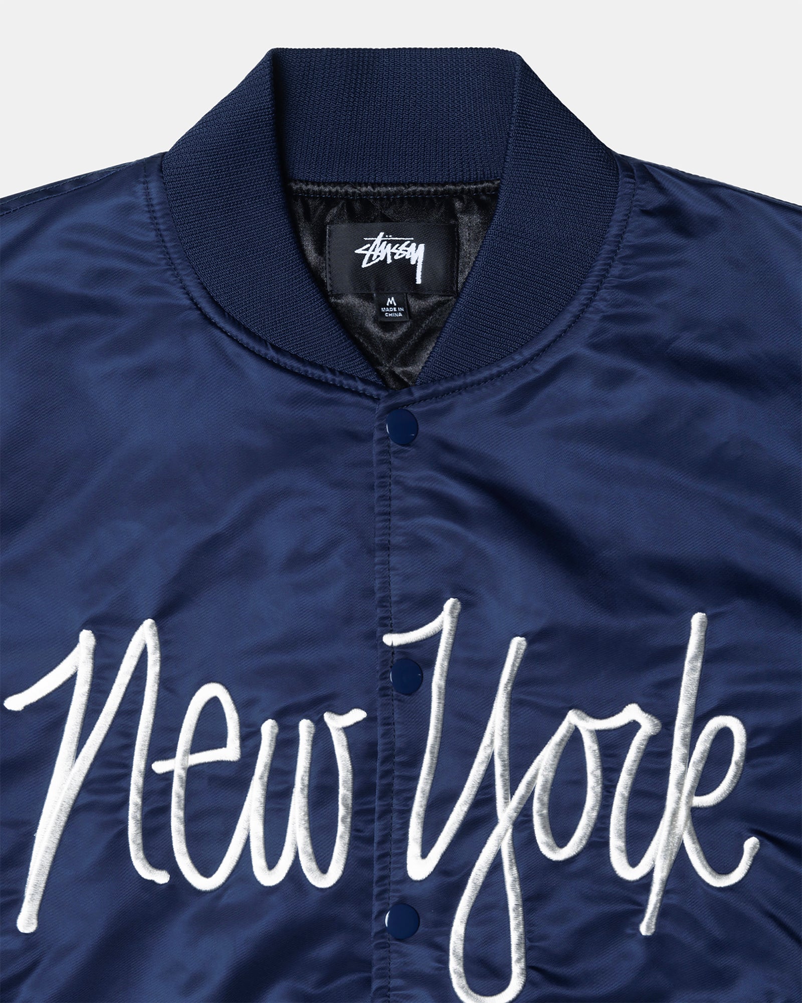 NY CHAPTER SATIN VARSITY JACKET