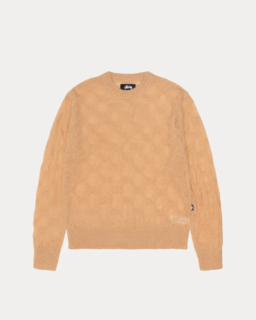 LOOSE KNIT CROSS CABLE SWEATER