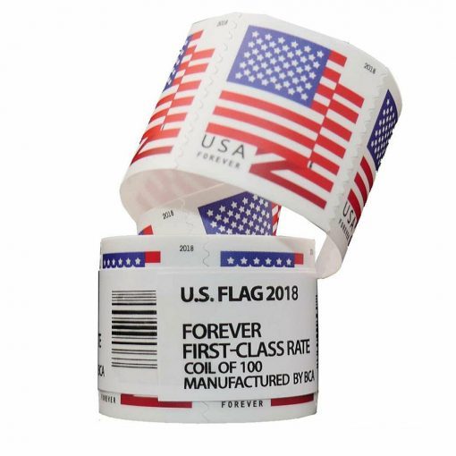 2018 U.S. Flag Stamps, 50 Rolls (5000 Pcs)