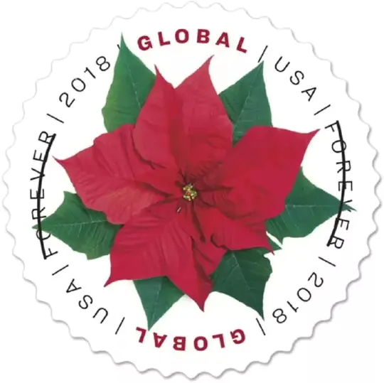 Global Poinsettia 2018 Stamps(International $1.45)