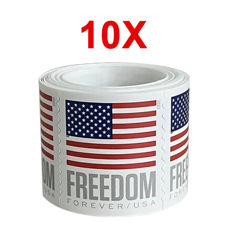 2023 U.S. Flag Stamps, 10 Rolls (1000 Pcs)