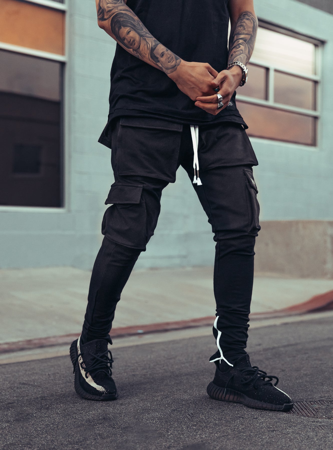Utility Cargo Pants V1 in Black