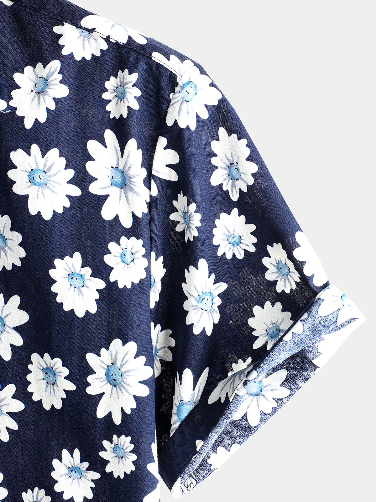 Men's Yellow Daisy Hawaiian Short Sleeve Shirt