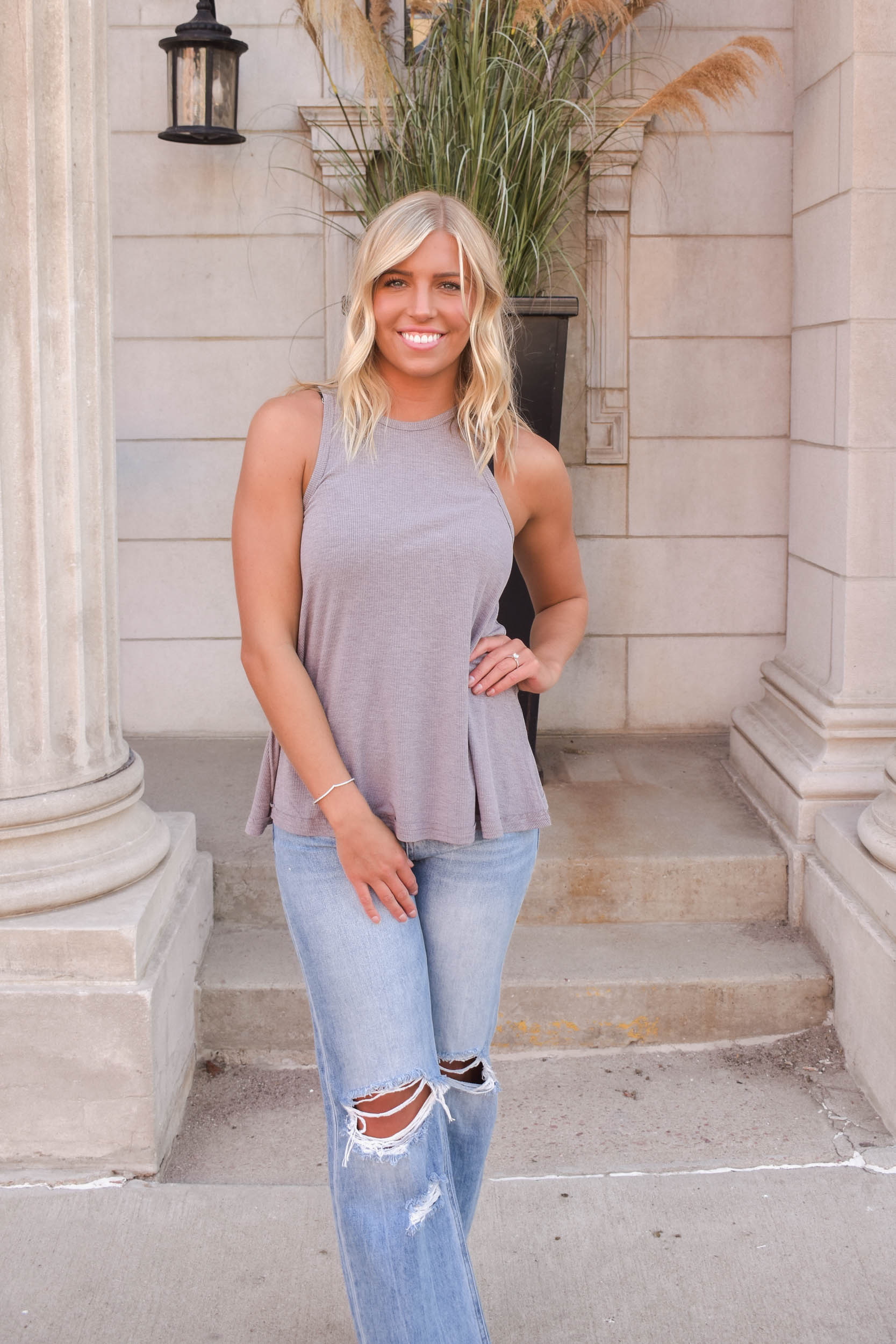 Lexi Tank Top | Heather Grey