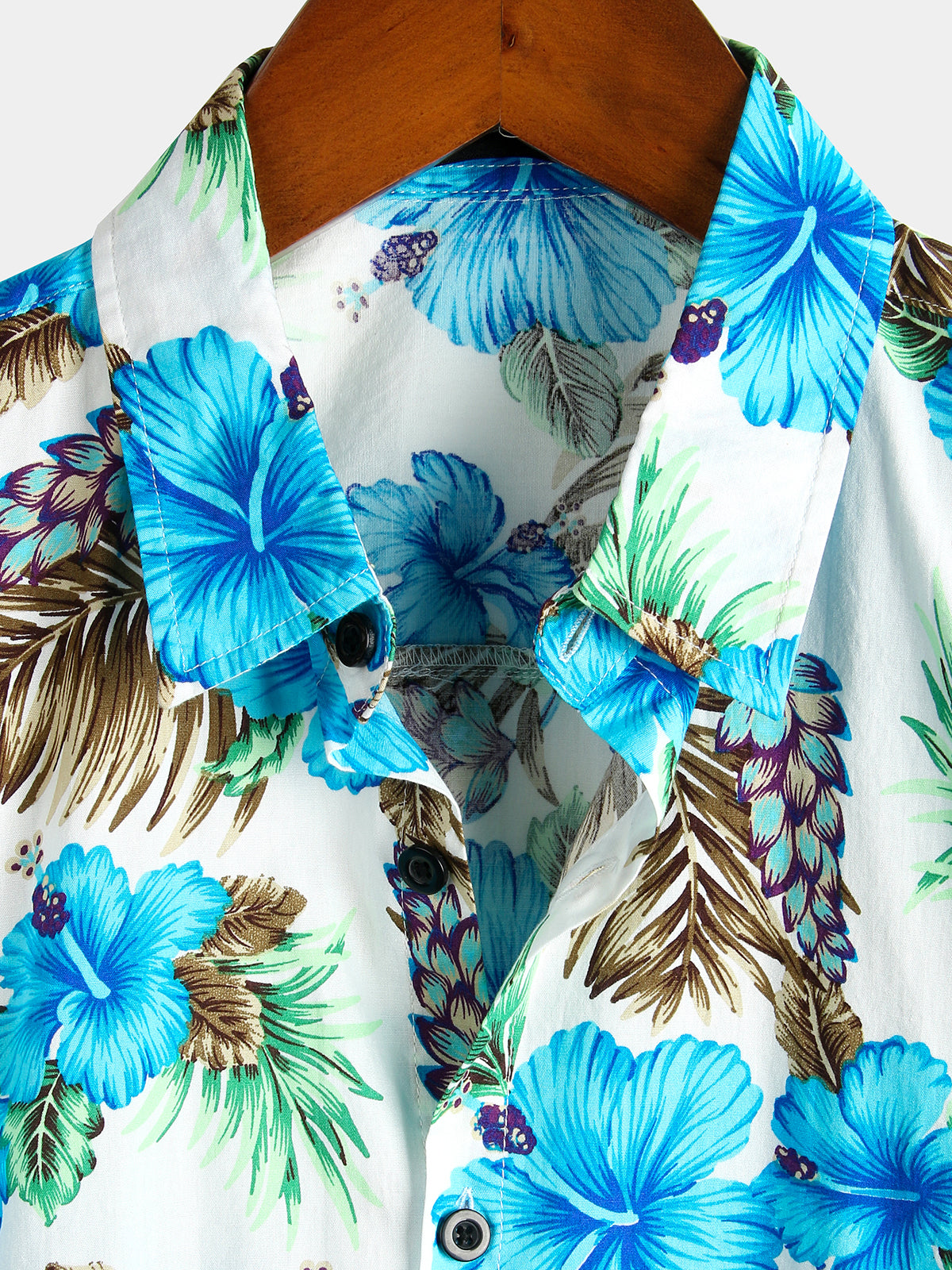 Men's Flower Cotton Tropical Hawaiian Shirt