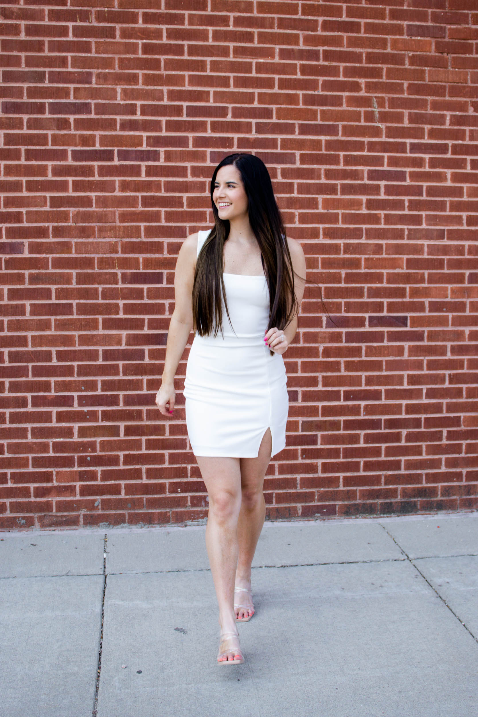 Roxy Square Neck Mini Dress | Ivory