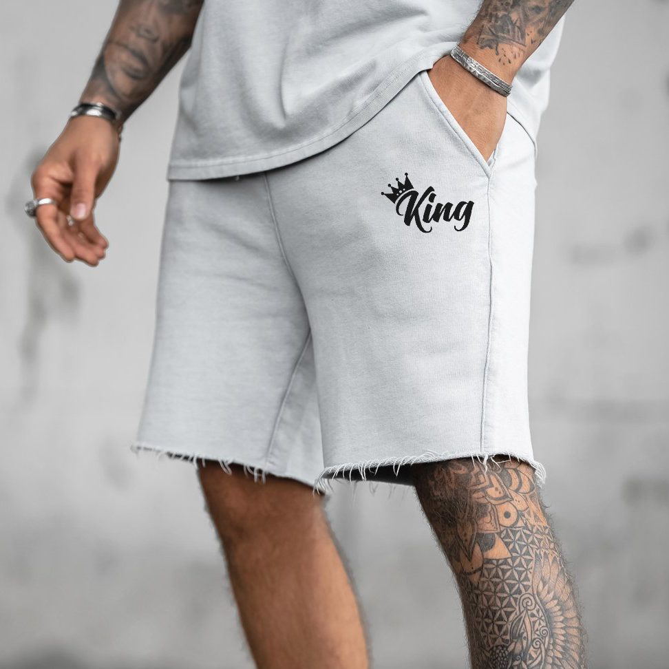 King Print Track Shorts