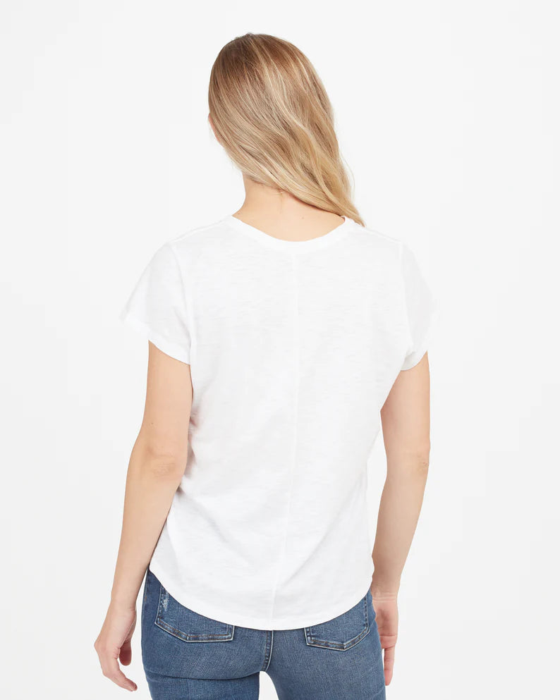 Pima Cotton Crew Neck Tee | White