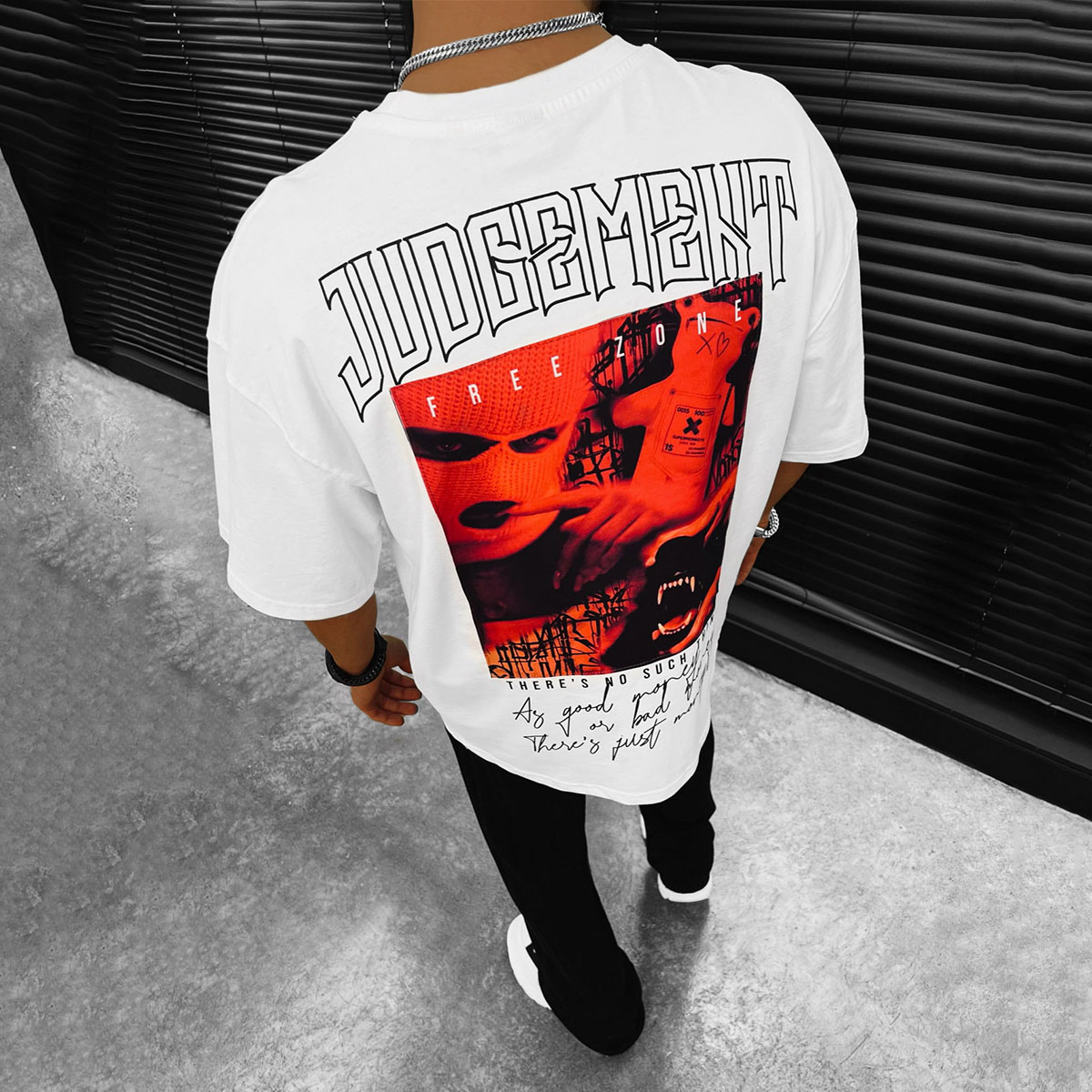 Men's Oversized Fashion Print T-Shirt