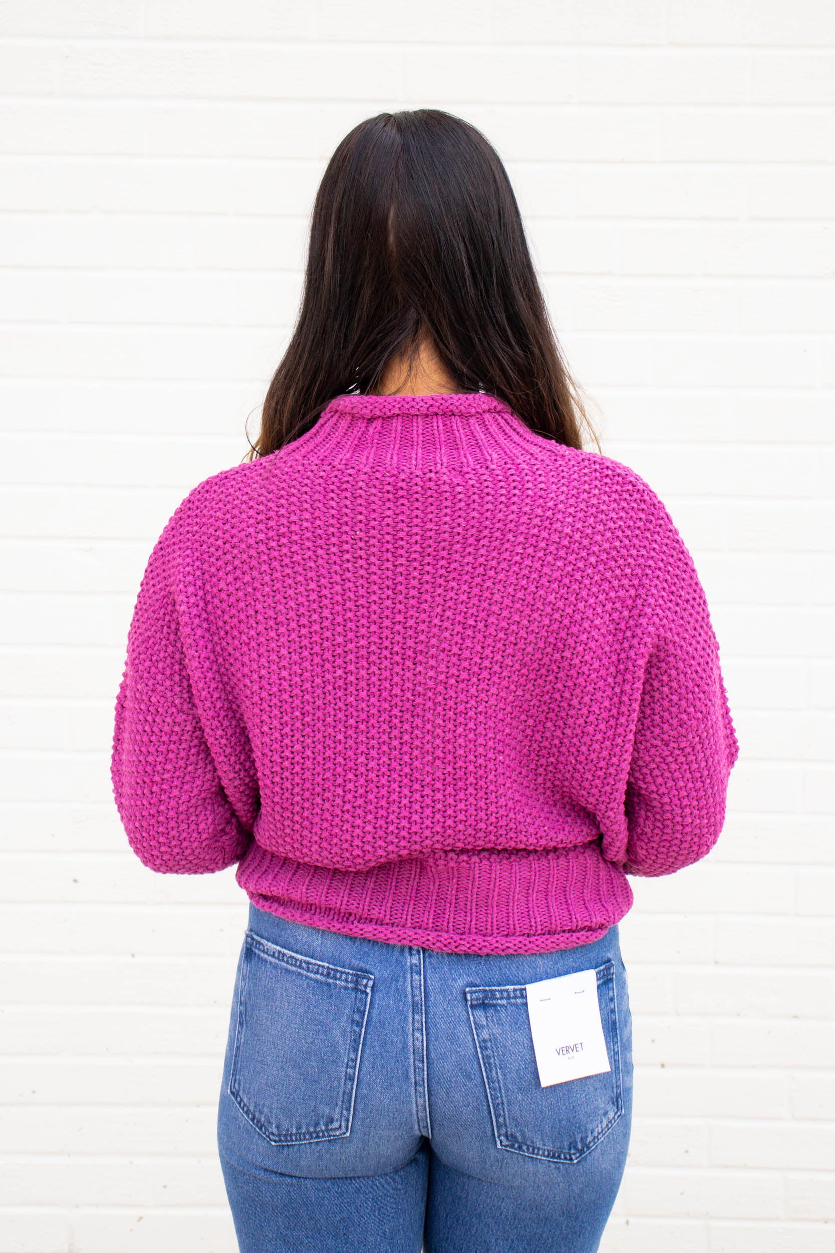 Addison Turtleneck Sweater | Magenta