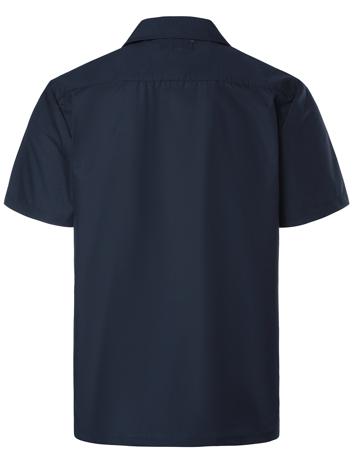 Men's Casual Summer Pocket Short Sleeve Button Up Cuban Guayabera Shirt