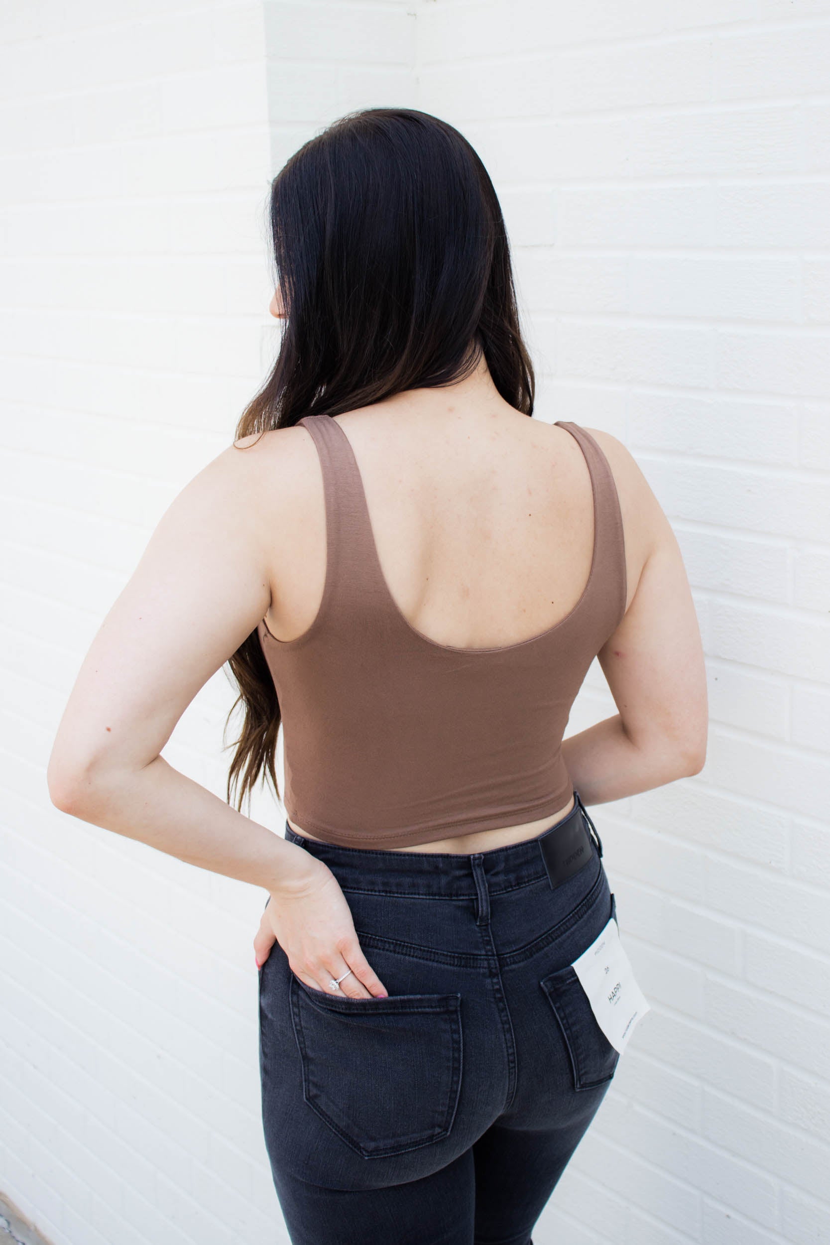 Erin Crop Tank Top | Chestnut