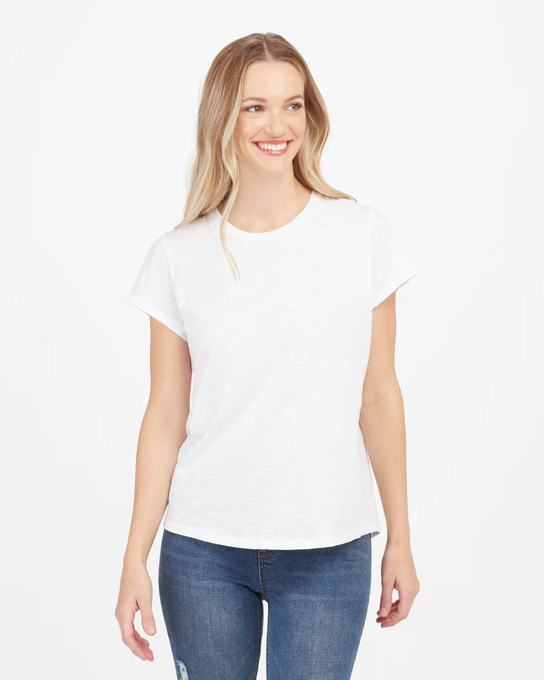 Pima Cotton Crew Neck Tee | White