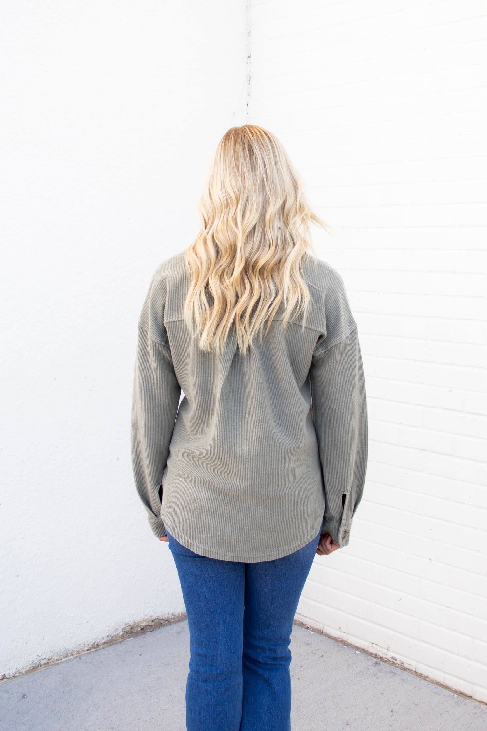 Ingris Corduroy Top | Olive