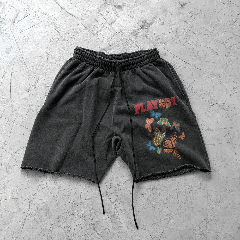 Street Style Butterfly Print Sweat Shorts
