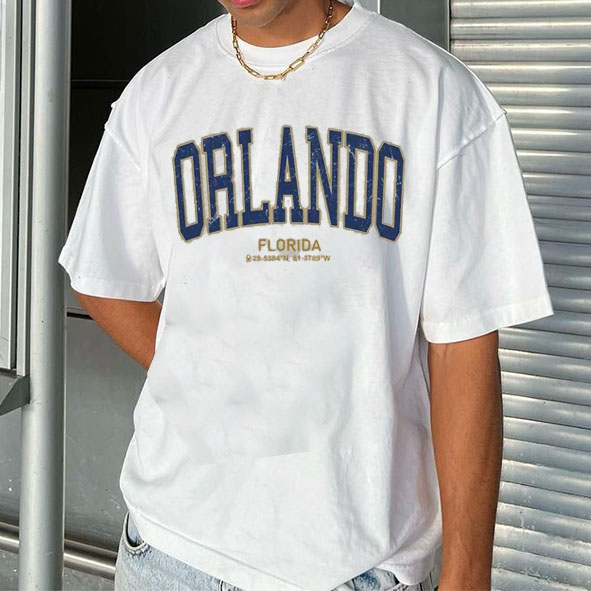 Vintage Men's Cotton Print Oversized T-Shirt