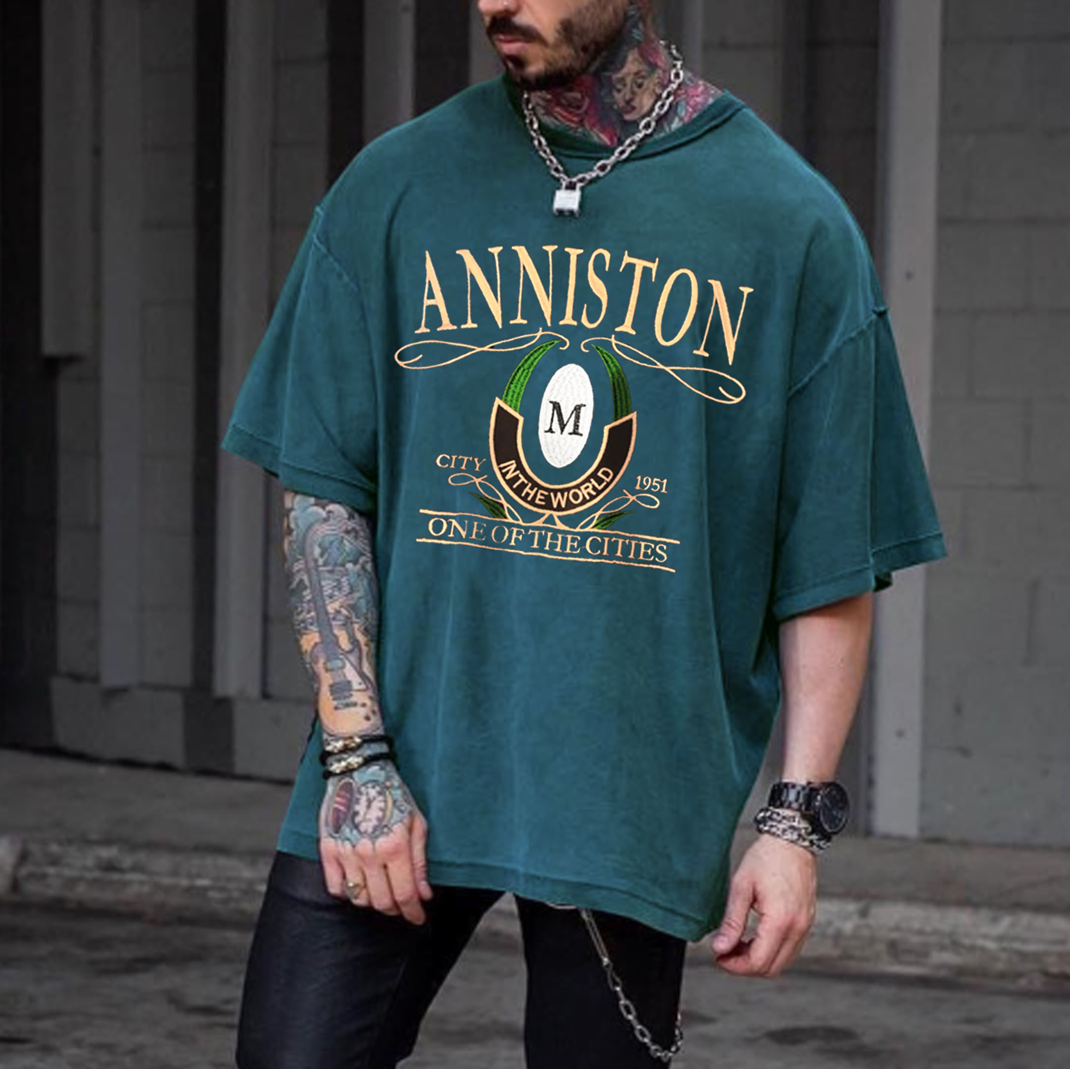 Retro Oversized ANNISTON Men's T-shirt