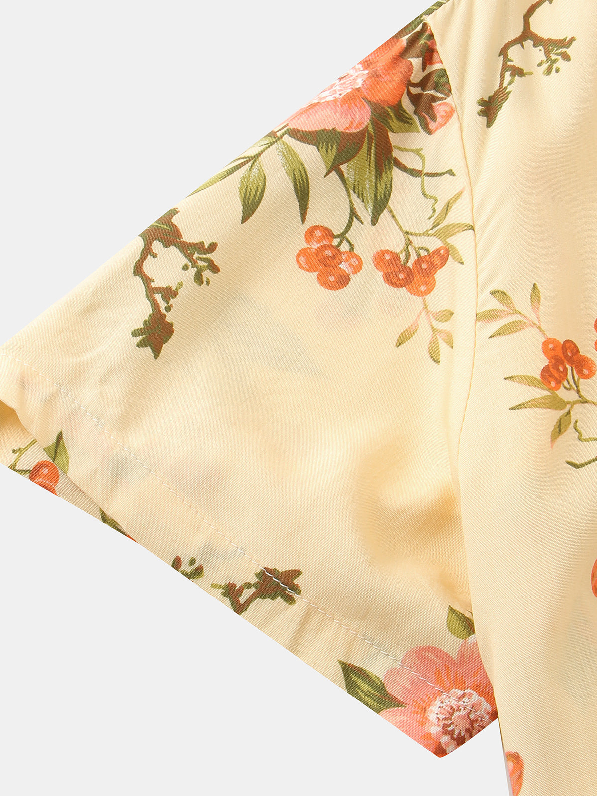 Men's Casual Button Up Holiday 70s Retro Floral Casual Short Sleeve Shirt