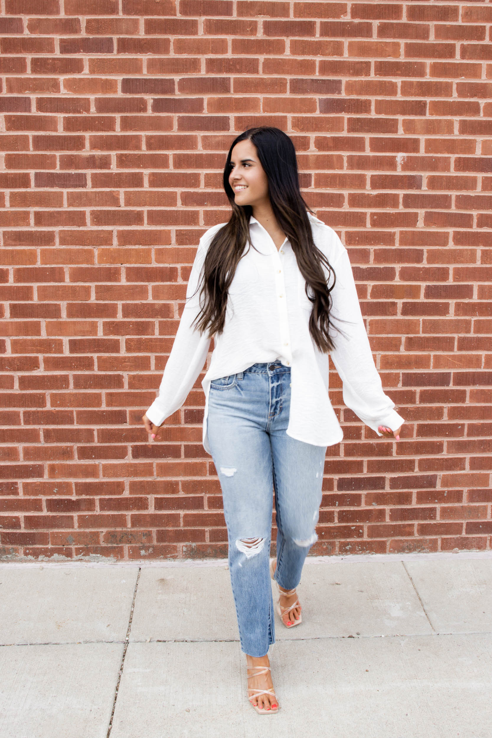Kourtney High Rise Straight Jeans | Light Blue