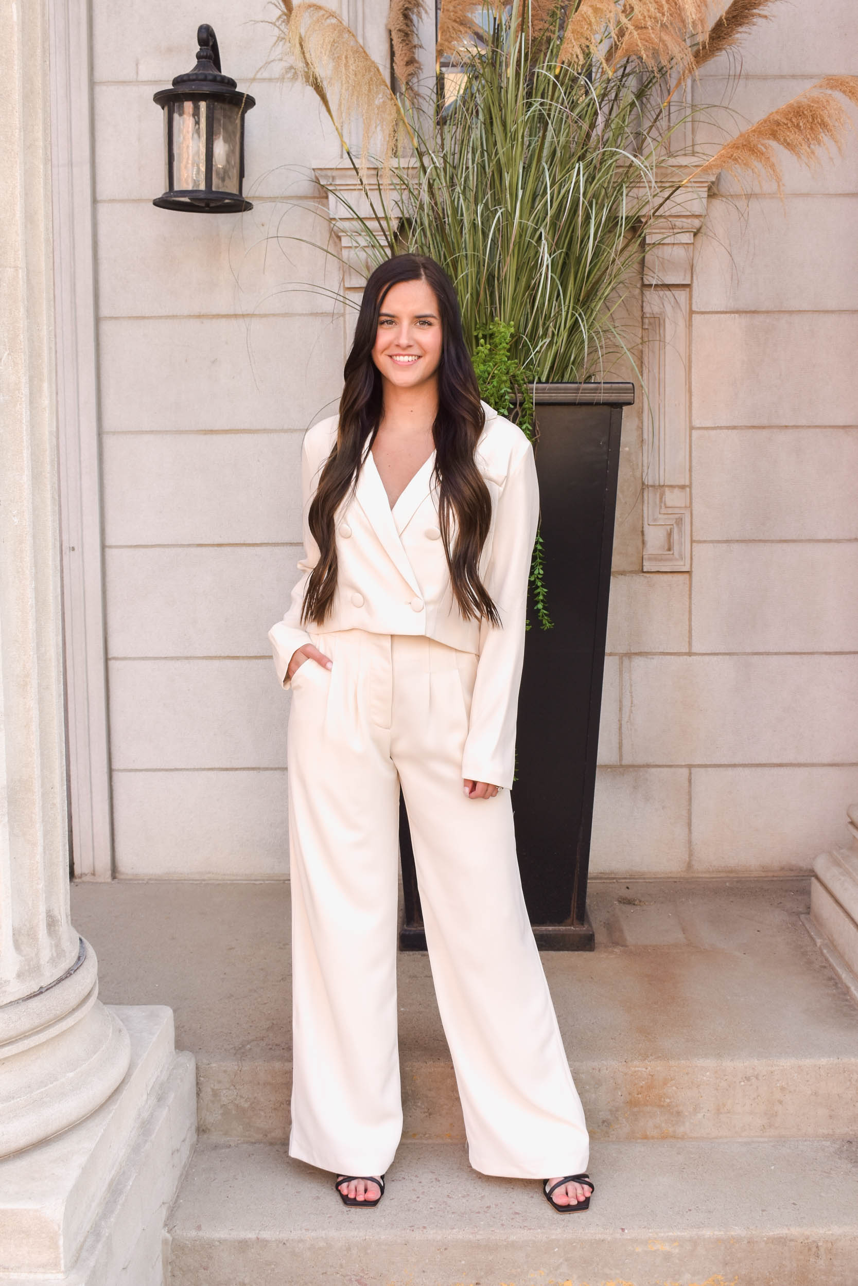 Becca Wide Leg Pants | Off White