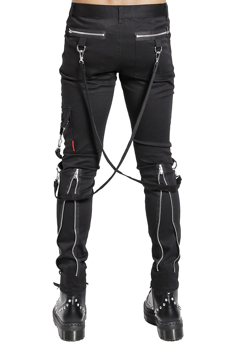 Straight-Leg Bondage Pants Black