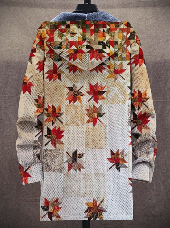 Men's Art Colors Long-Sleeved Fleece Sweater Coat Cardigan