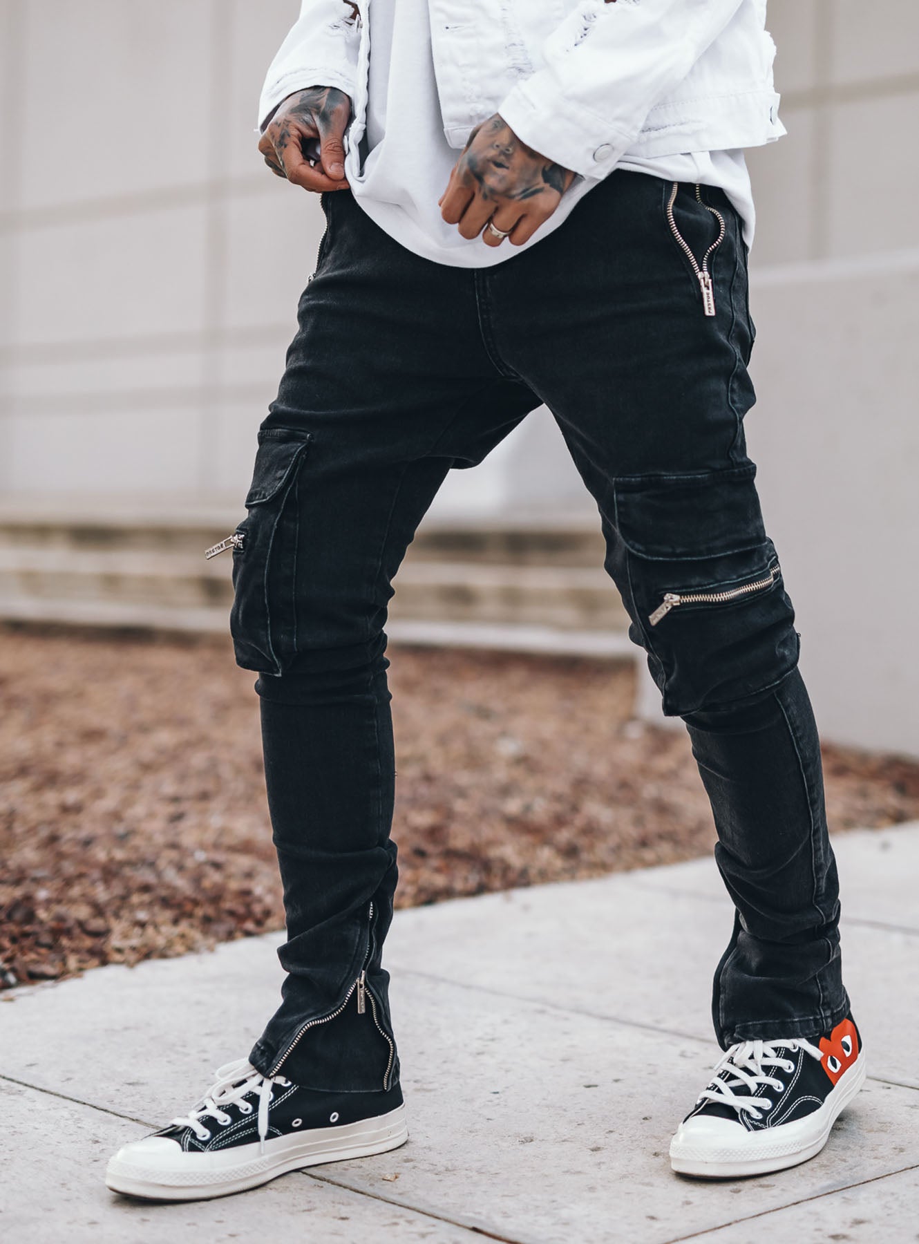 Cargo Jeans V6 in Black