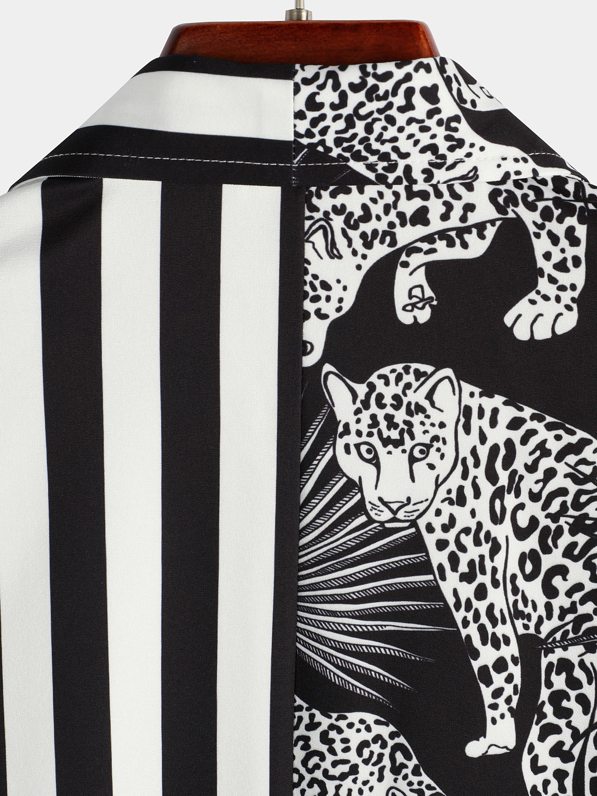 Men's Tiger & Striped Print Holiday Pocket Shirt
