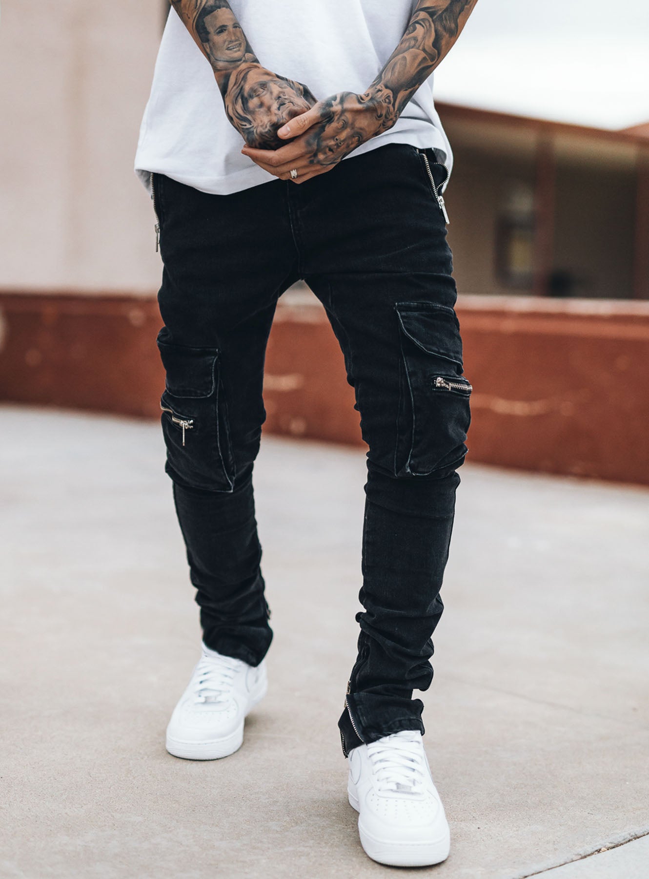Cargo Jeans V6 in Black
