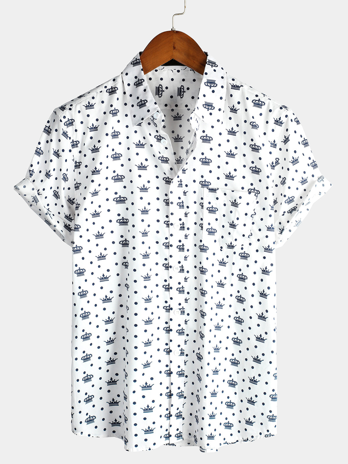 Men's Casual Pocket Short Sleeve Cotton Shirt