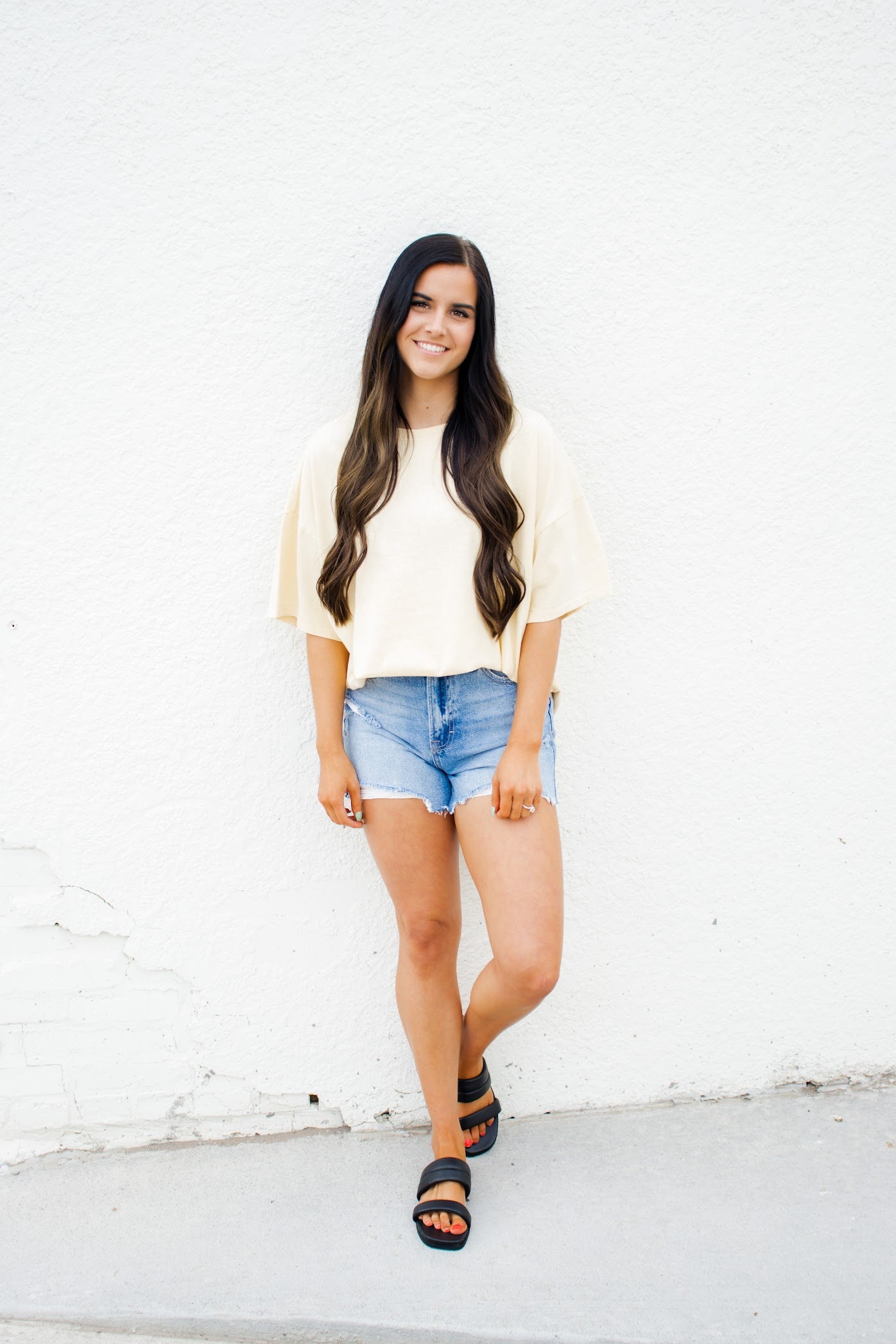 Leah Oversized Tee | Creamy Corn