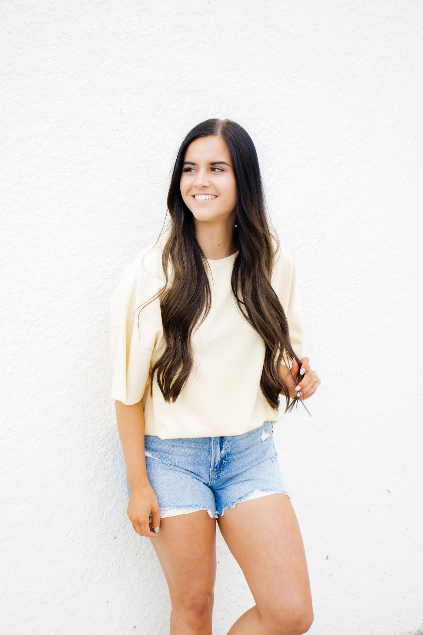 Leah Oversized Tee | Creamy Corn