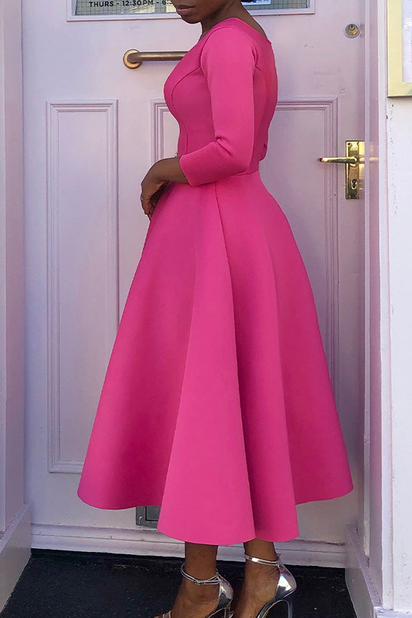 Pearl Love 3/4 Sleeve Swing Dress