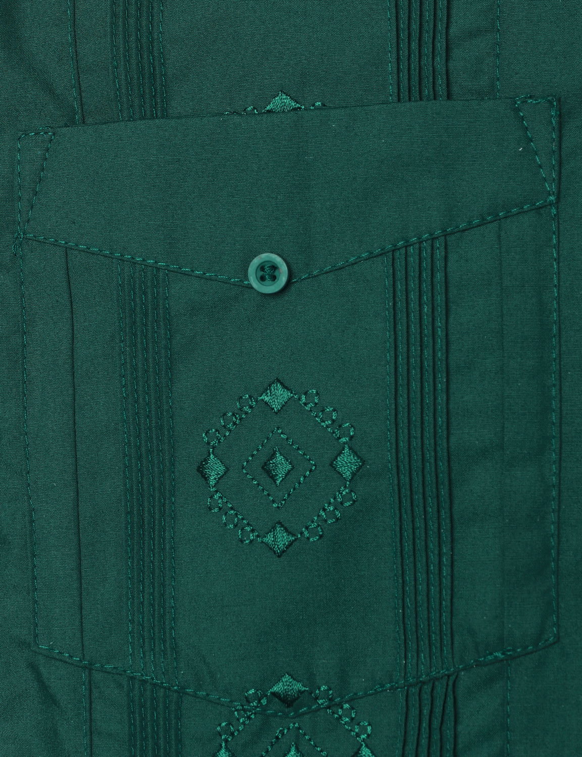 Men's Casual Summer Pocket Short Sleeve Button Up Cuban Guayabera Shirt