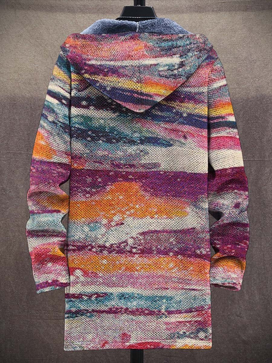 Men's Retro Art Plush Thick Long-Sleeved Coat