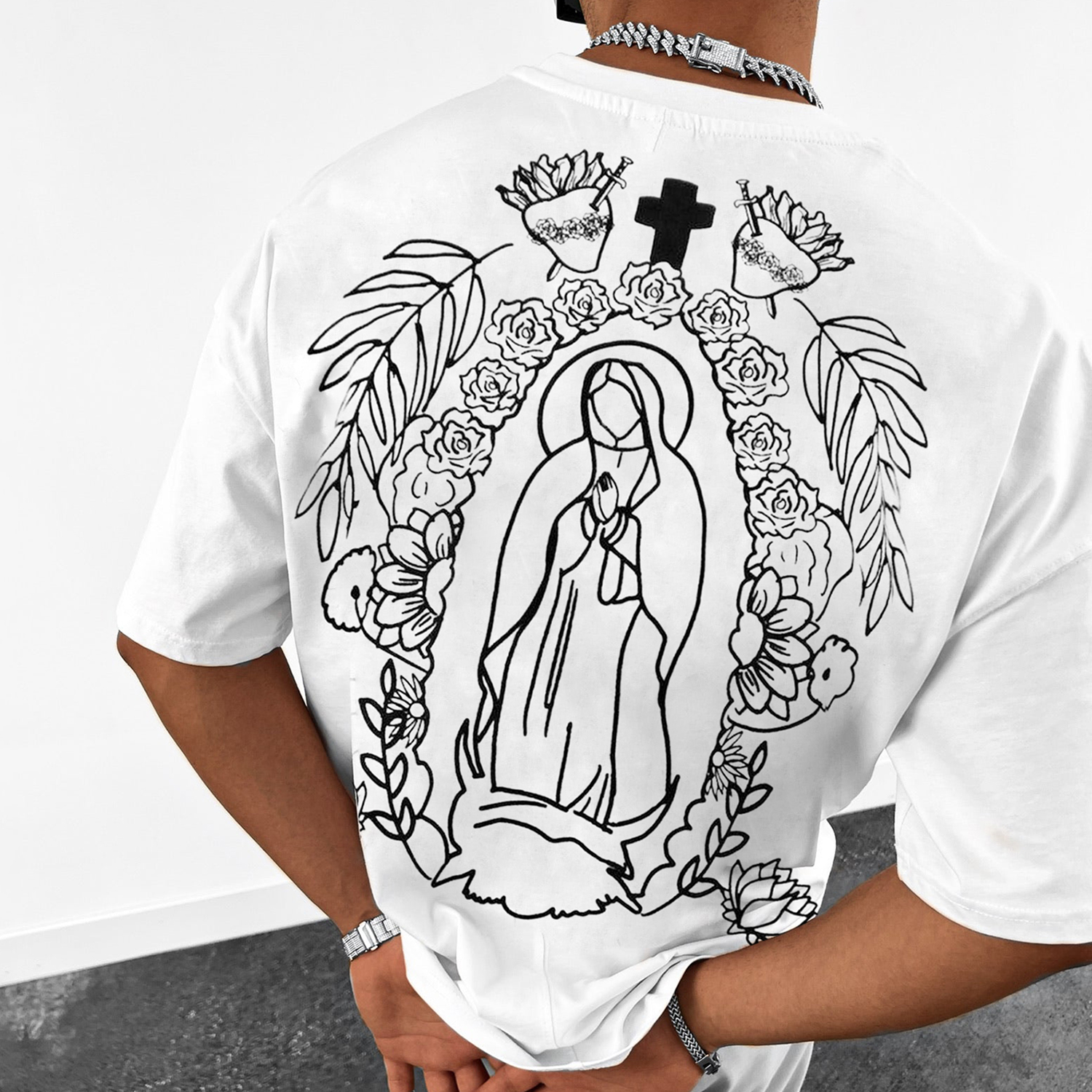 Men's Oversized Fashion Print T-Shirt