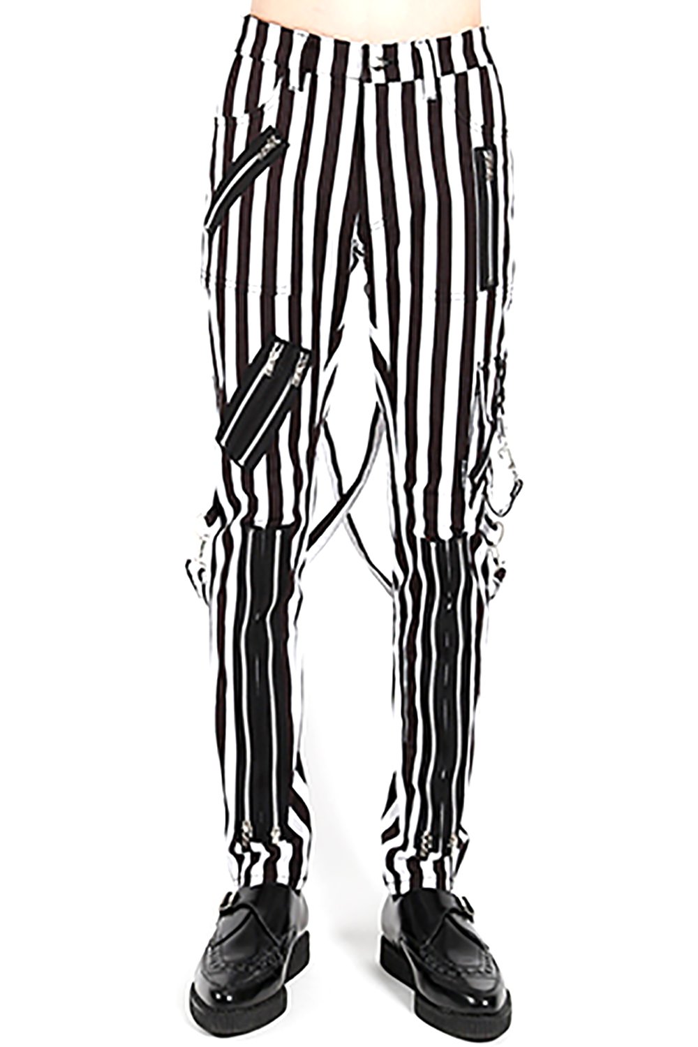 NYC Bondage Pants Black/White Striped