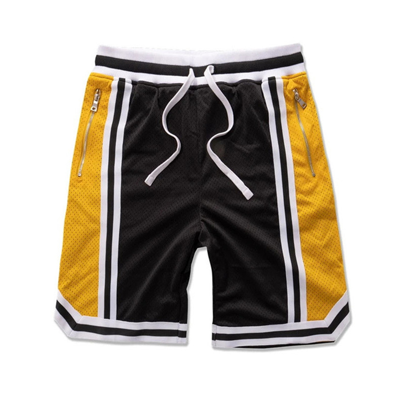 Contrast Panel Mesh Basketball Shorts