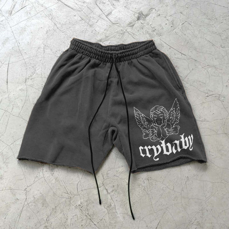Street Wear Cry Baby Sweat Shorts