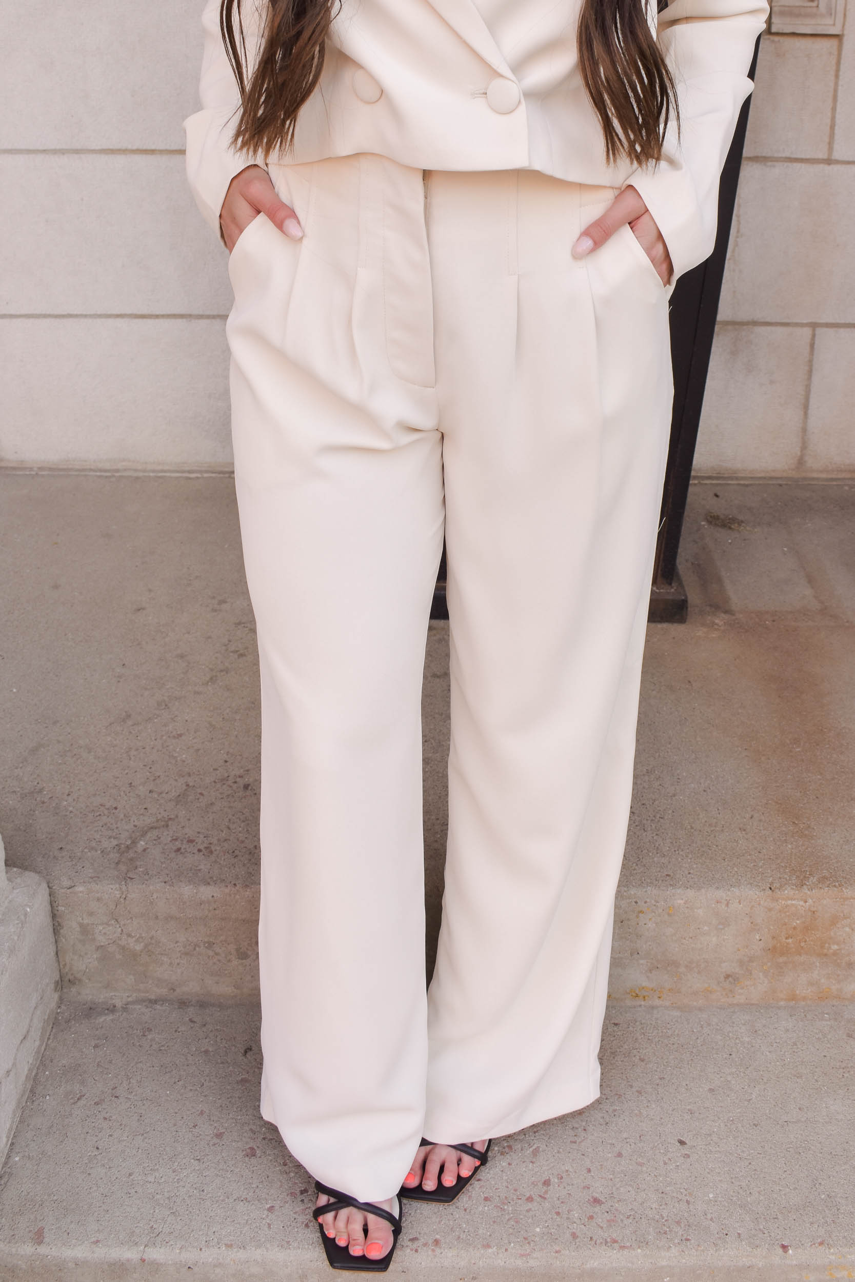 Becca Wide Leg Pants | Off White