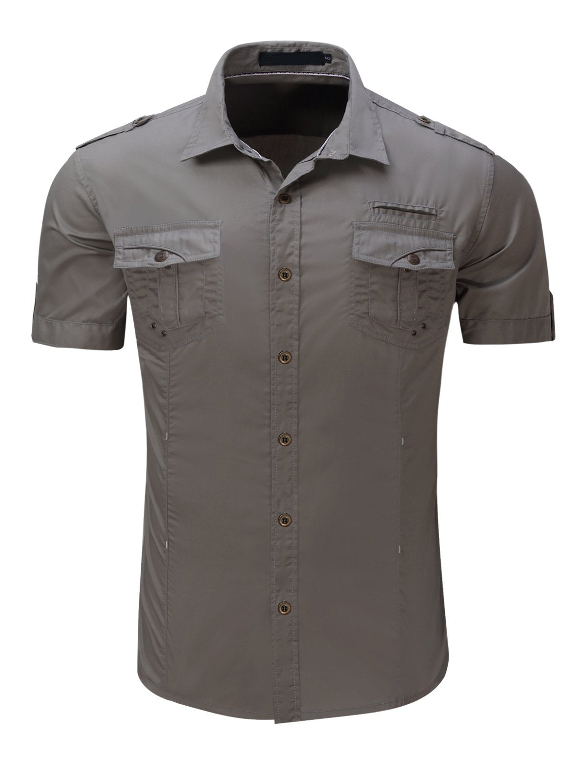 Men's Outdoor Pure Cotton Casual Short Sleeve Shirt