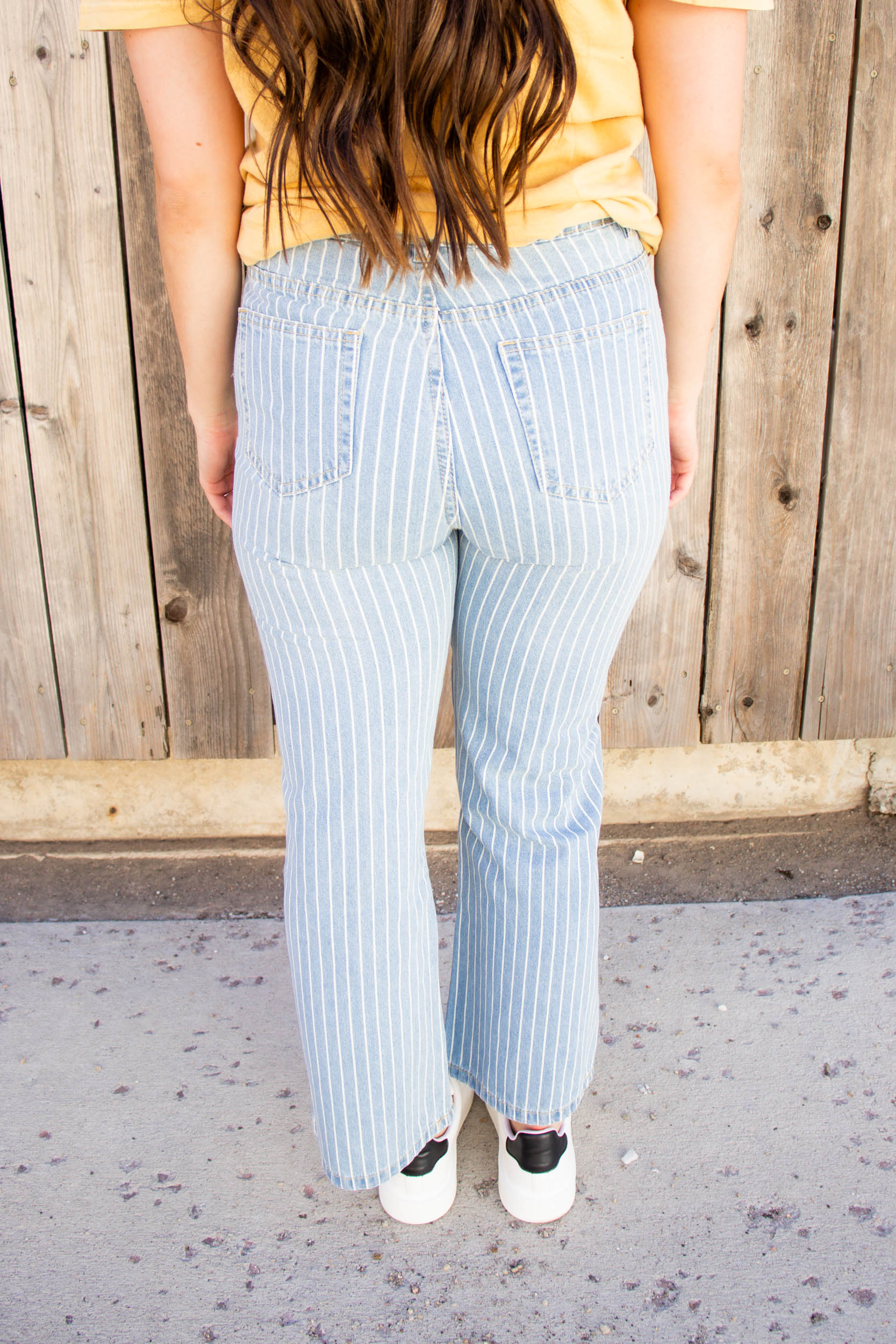 Ashlyn High Rise Striped Woven Pants