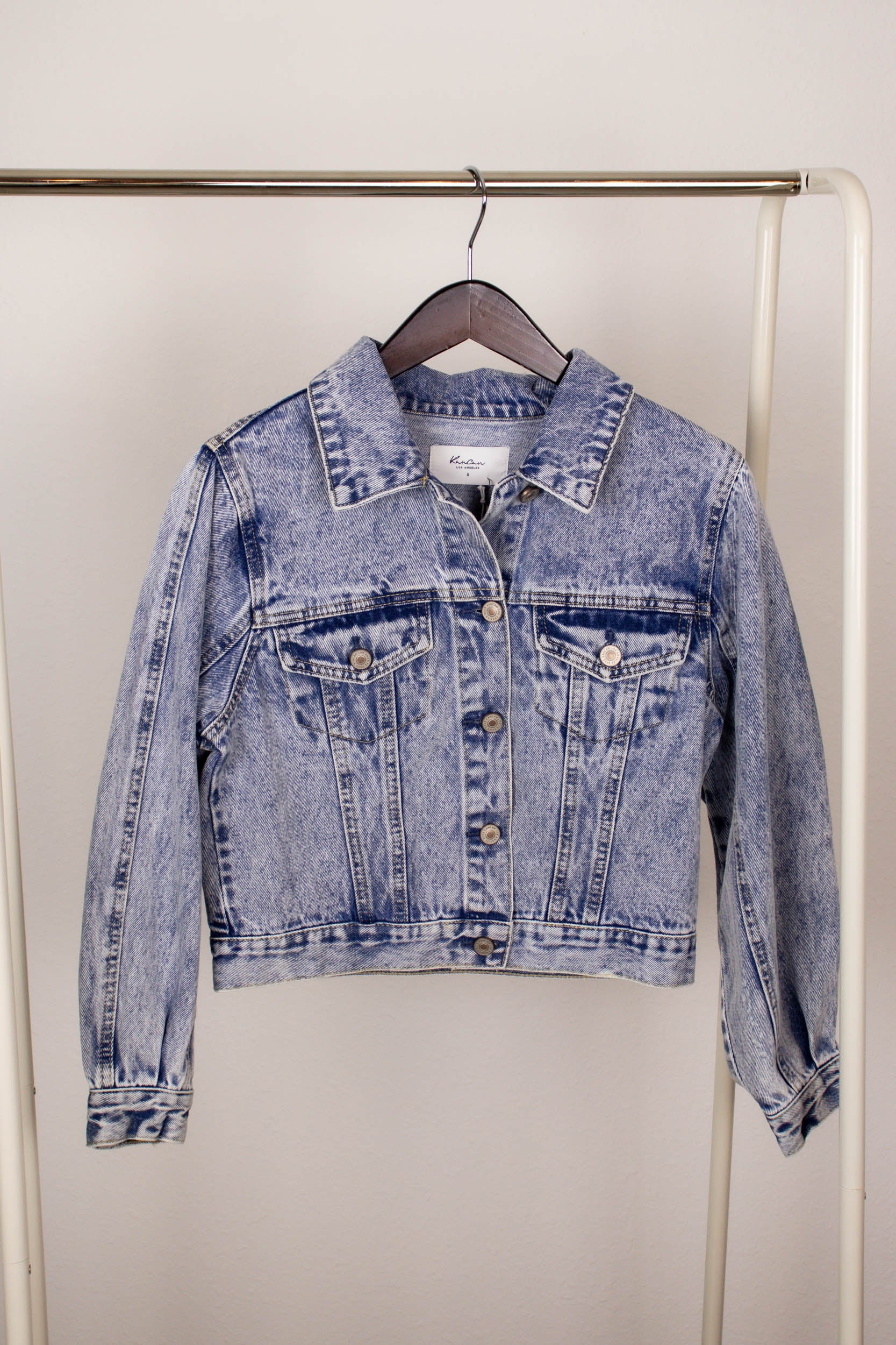 Justice Balloon Sleeve Denim Jacket