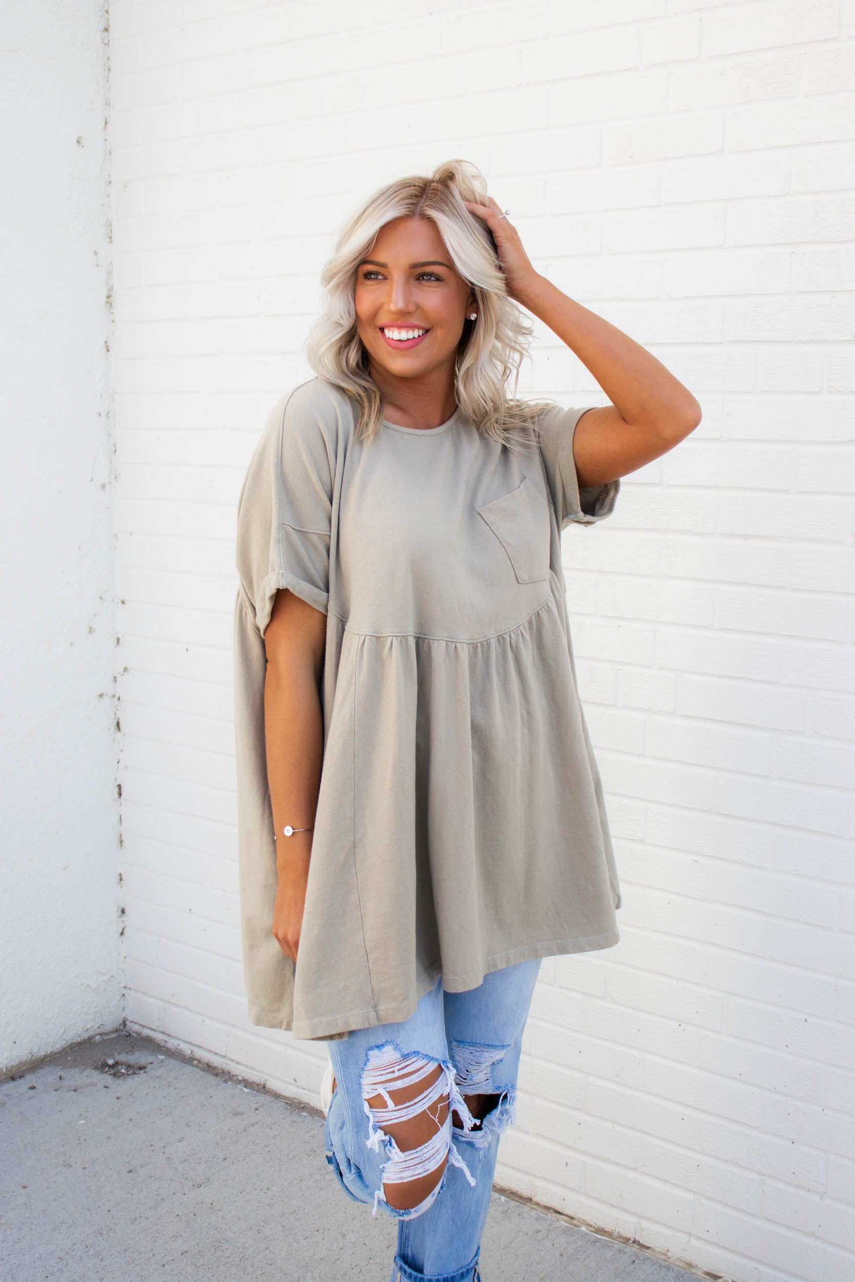 Cara Knit Top | Moss