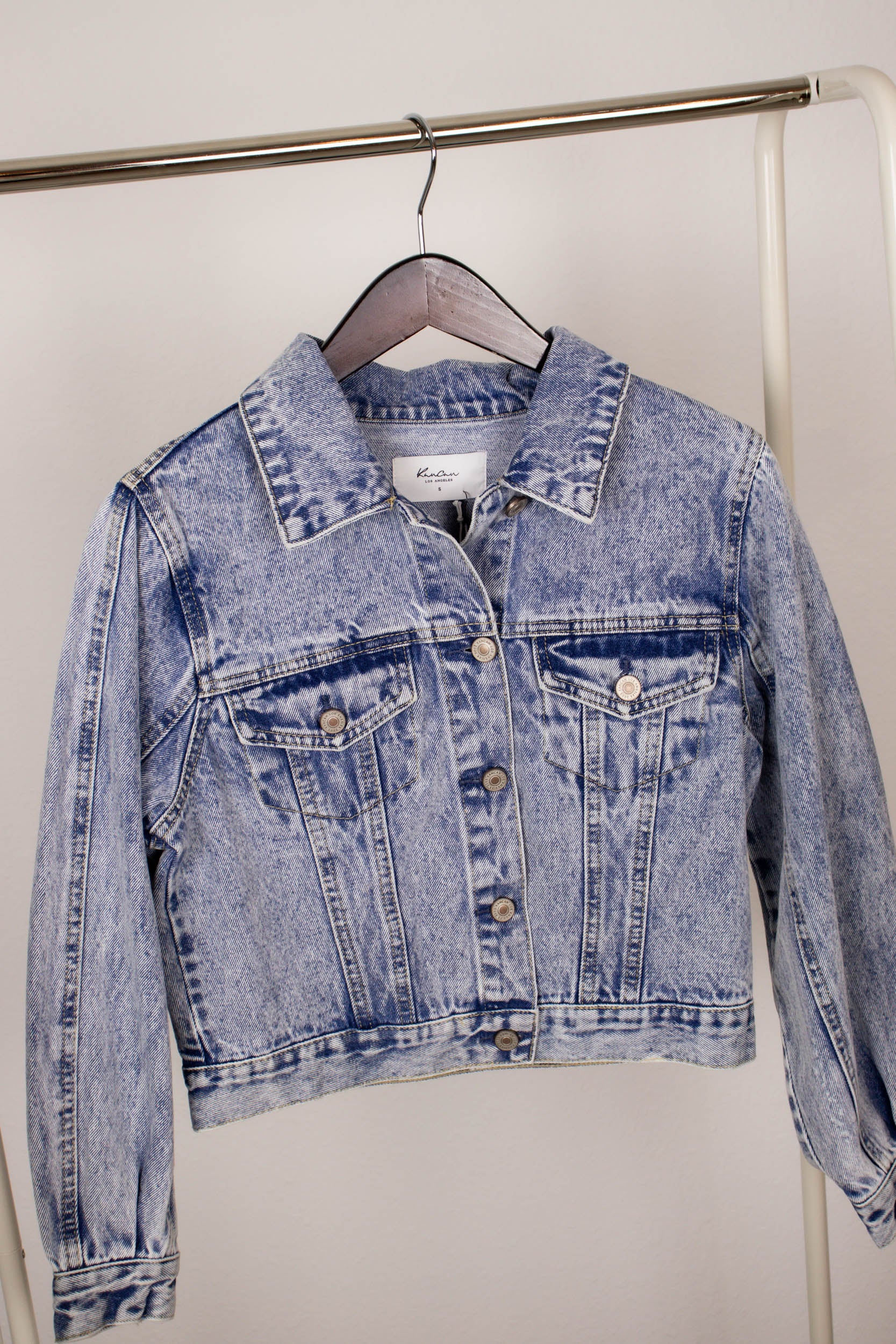 Justice Balloon Sleeve Denim Jacket